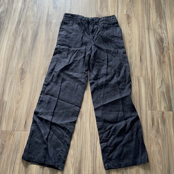 Linen black pants, Ralph Lauren, size 10 - Picture 1 of 2